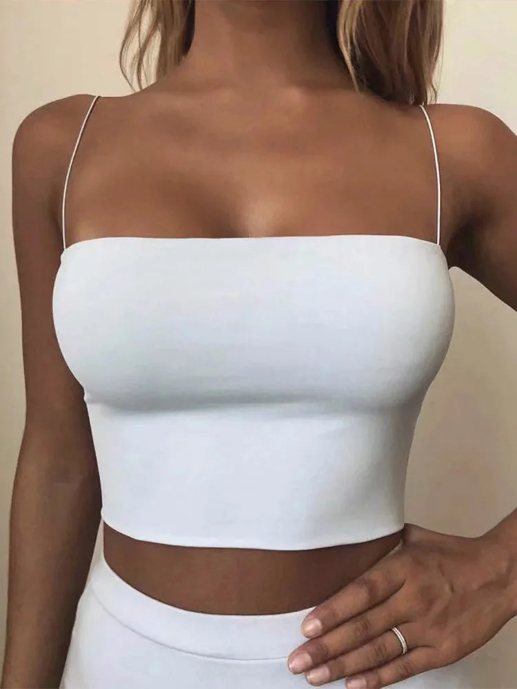 Summer Women's Ribbed Crop Tank Top - Stretchy Slim Fit Camis - 3KDyn